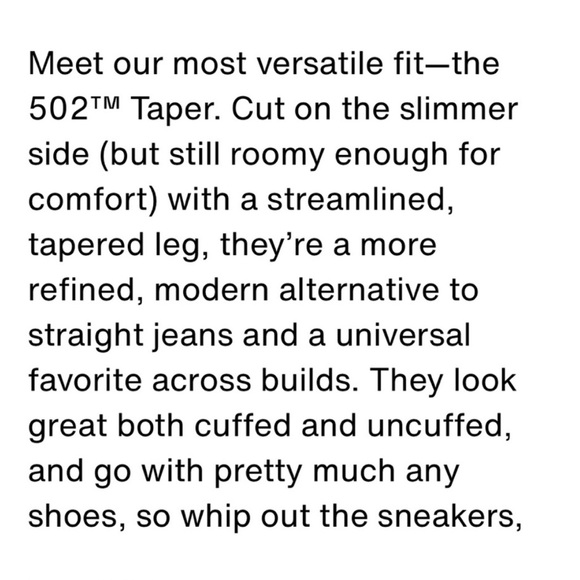 NWT 502 taper jeans size 34-29 - Picture 8 of 12